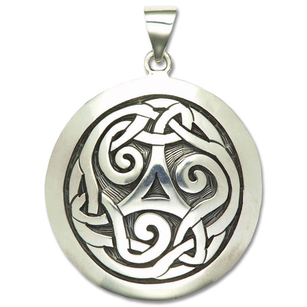 Kettenanhänger Triskele Schmuck Anhänger 925er Silber - Triskel - 43 mm Durchmesser