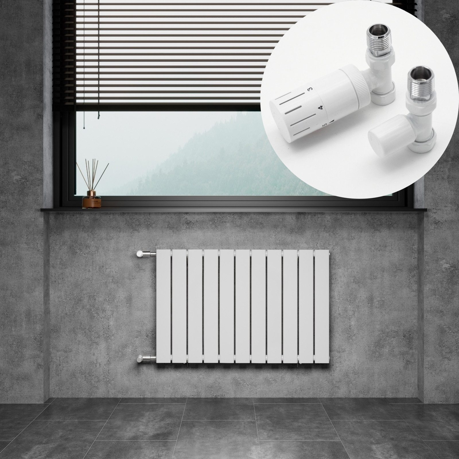Designheizkörper Paneelheizkörper mit Seitenanschluss Nabenabstand 500mm/550mm/900 mm