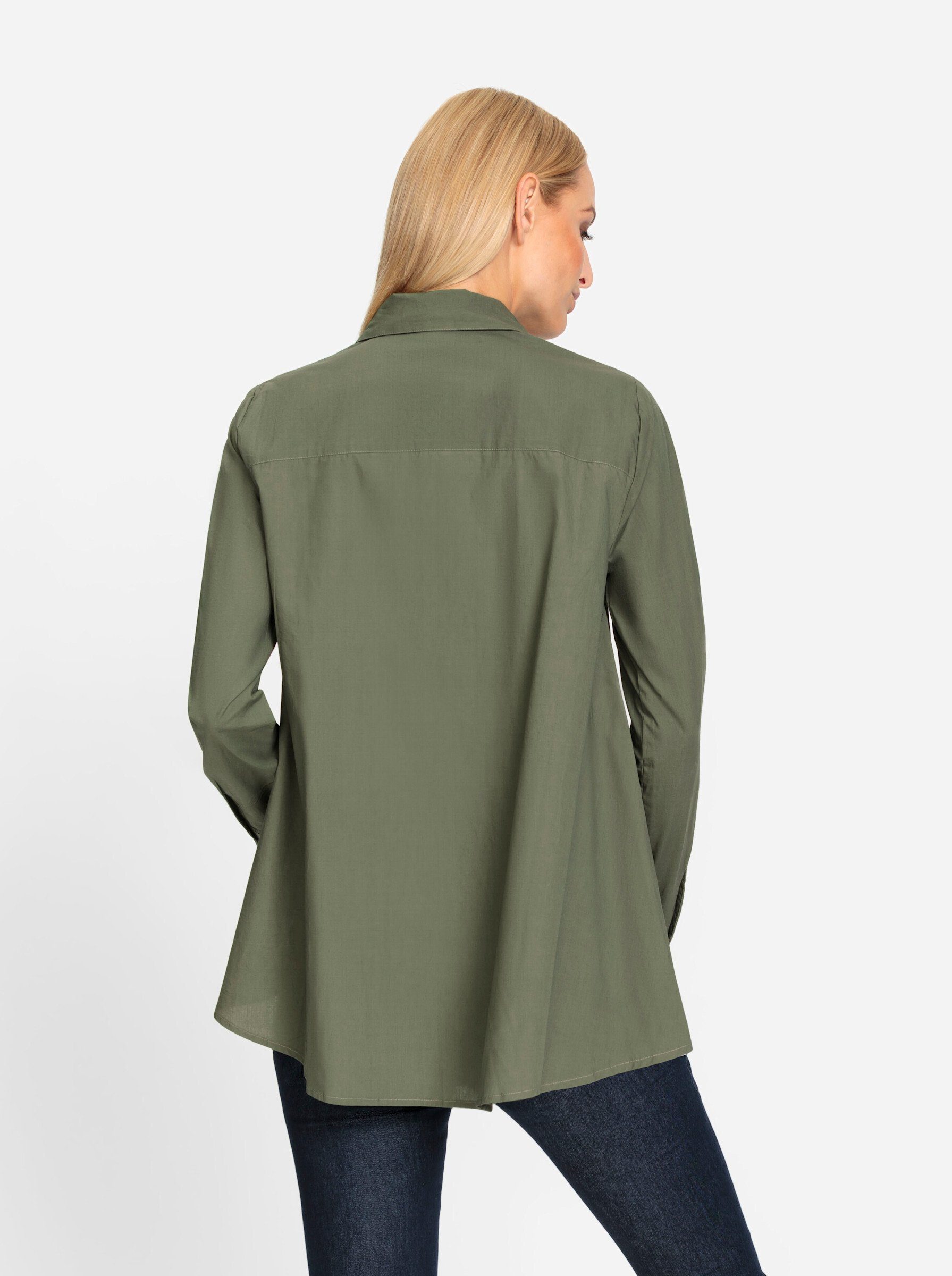 heine khaki Bluse Klassische