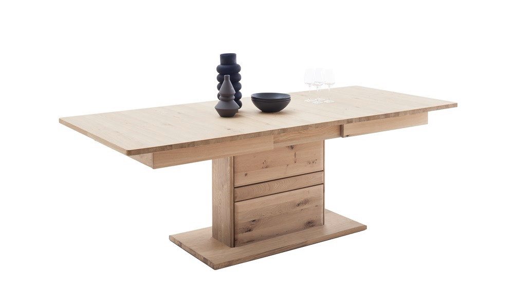 MCA furniture Esstisch Esstisch Girona, ausziehbar, Ast /Balkeneiche, 180(230)x100, Küchentisch, Kristaleiche geölt