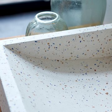 Tikamoon Waschbecken Pegase Waschbecken aus Terrazzo confetti