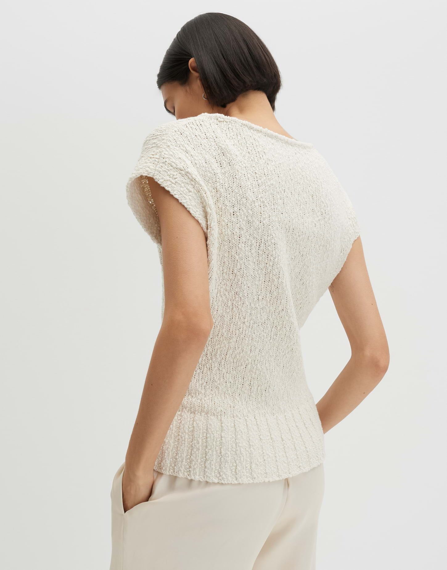 someday Pullunder Tulina aus Strick mit dezenter Struktur Breite Bündchen im modernen Preppy Look