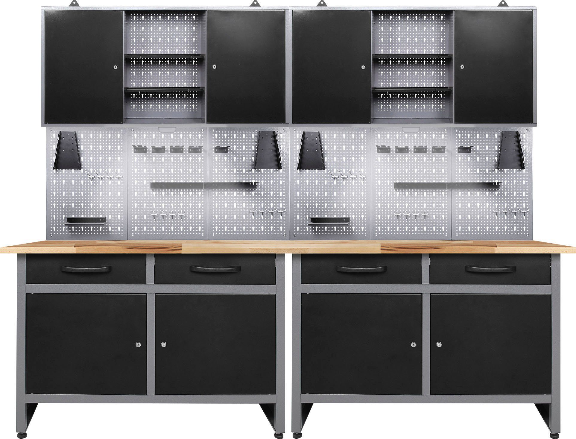 ONDIS24 Werkstatt-Set Werner, 240 cm, mit LED