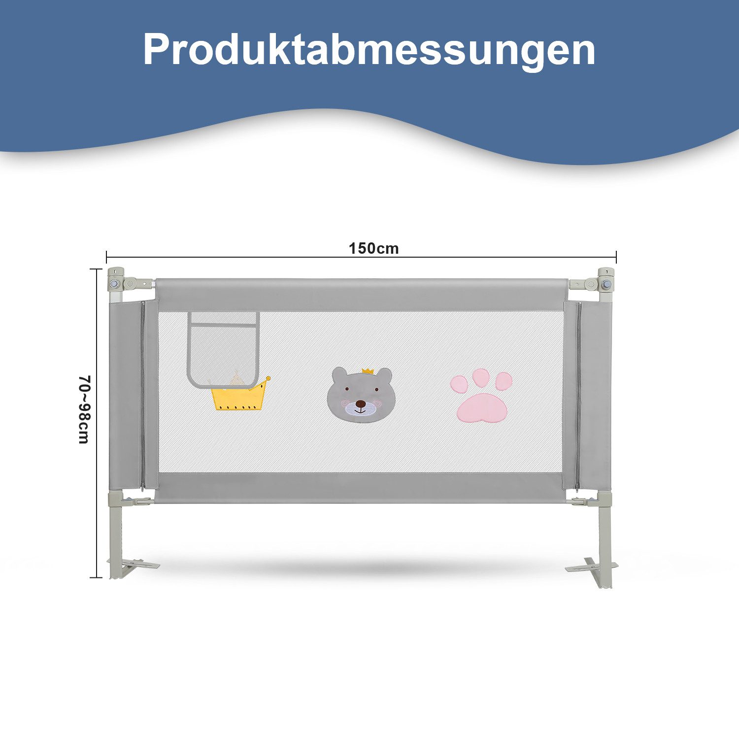 Clanmacy Bettschutzgitter Bettgitter Kinderbett Kinderbettschutzgitter Raus günstig online kaufen