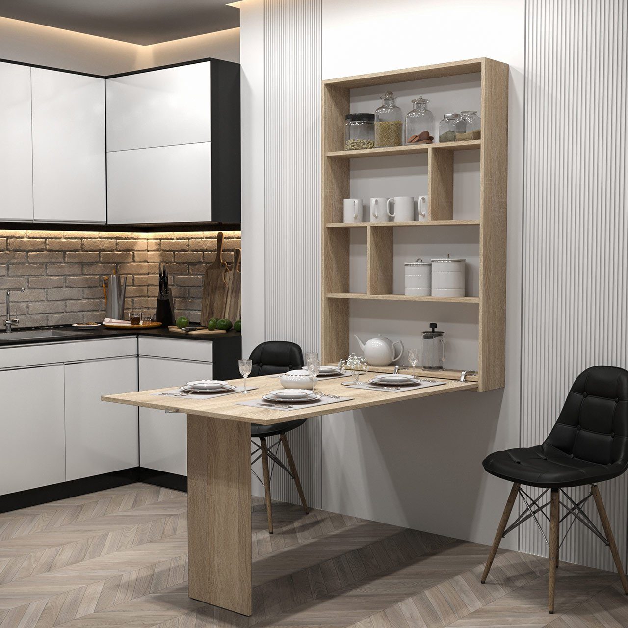 MIRJAN24 Klapptisch Abi, mit Regalen, Tisch ideal für Esszimmer günstig online kaufen