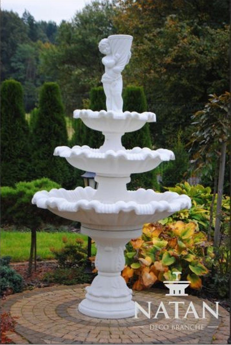 JVmoebel Skulptur Zierbrunnen Springbrunnen Brunnen Deko Garten Fontaine Teich Neu