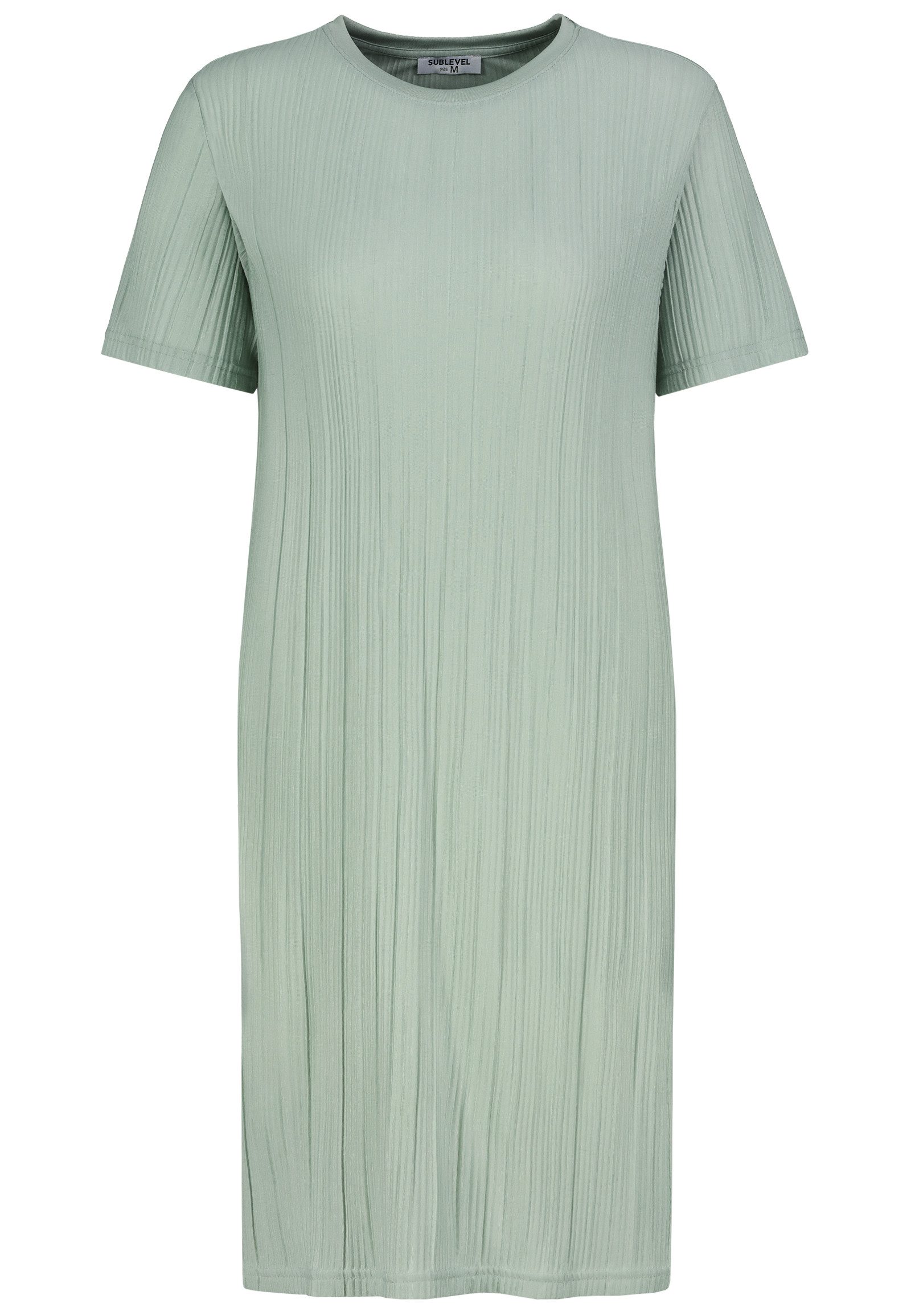 SUBLEVEL Shirtkleid Modernes Outfit mit Rundhalsausschnitt und Kurzarm (kni günstig online kaufen