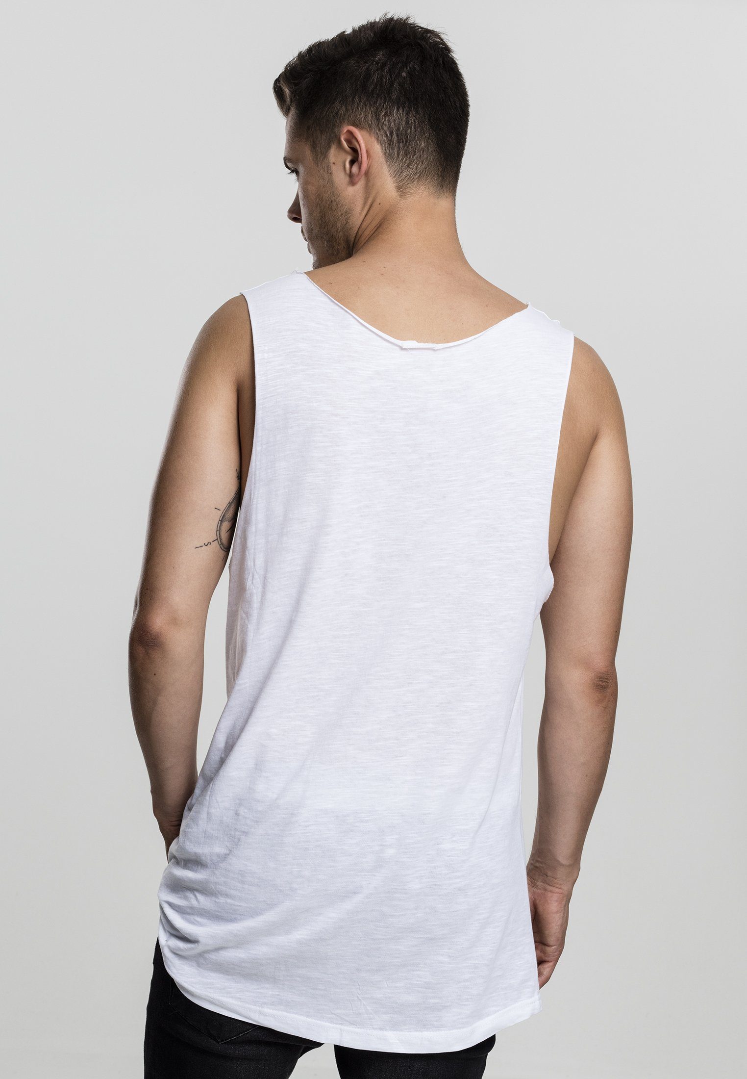 white Long Tanktop Tank (1-tlg) Open Edge CLASSICS Loose URBAN Herren Shaped