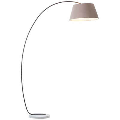 Brilliant Stehlampe Brok, Lampe Brok Bogenstandleuchte 2,0m braun/grau 1x A60, E27, 60W, geeig