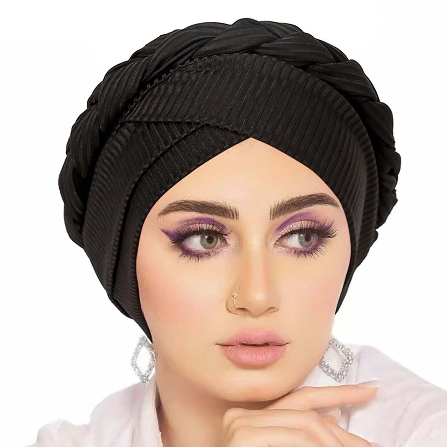nsihing Turbanmütze Damen Turban Geflecht Kopfbedeckung Kopftücher Chemo Kappe