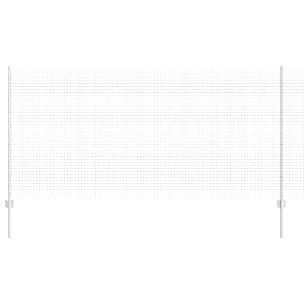 vidaXL Gartenzaun Geschweißter Drahtzaun mit Pfosten 10 x 1,2 m Verzinkter Stahl, (1-St)