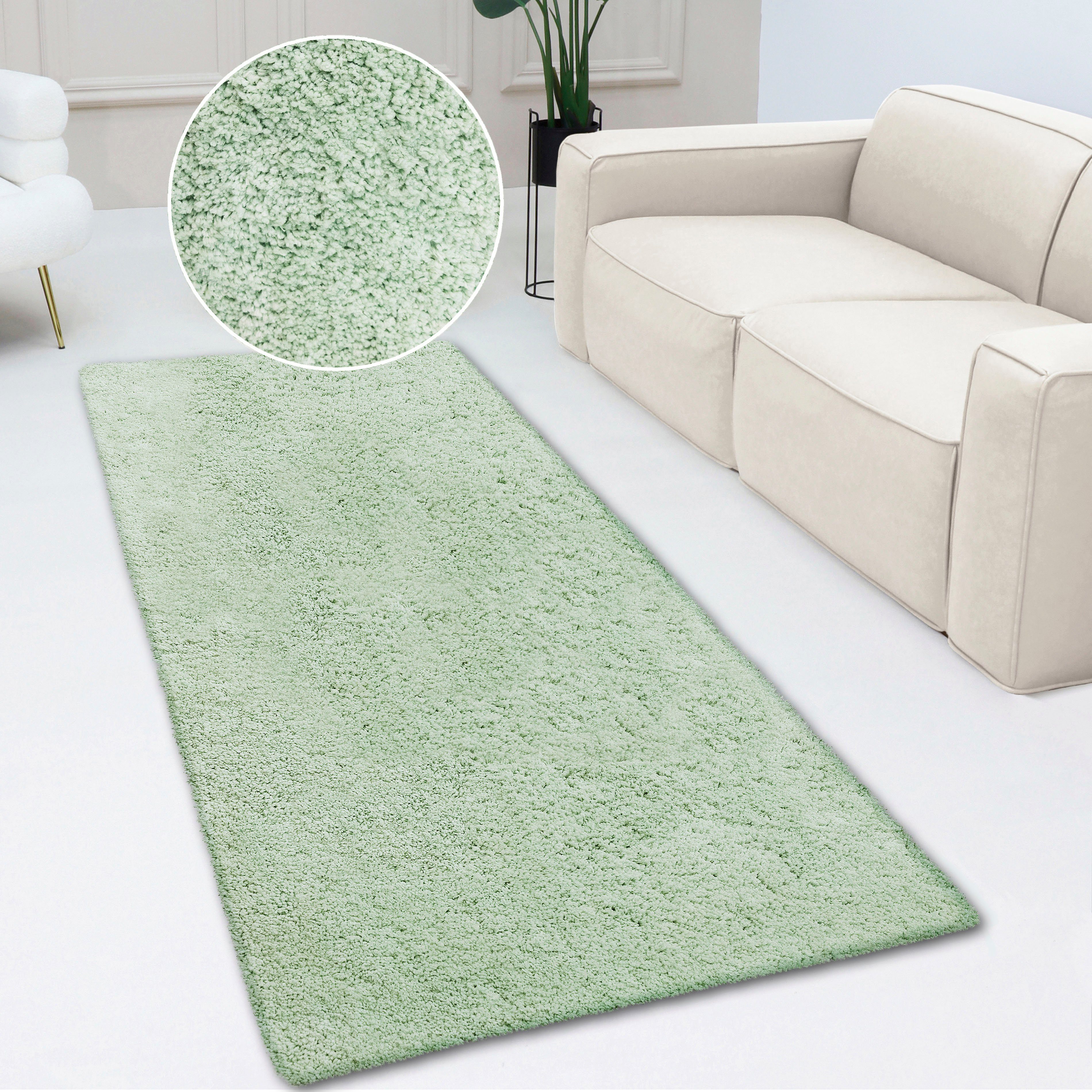 my home Hochflor-Läufer Desner, Hochflor Teppiche, günstig online kaufen