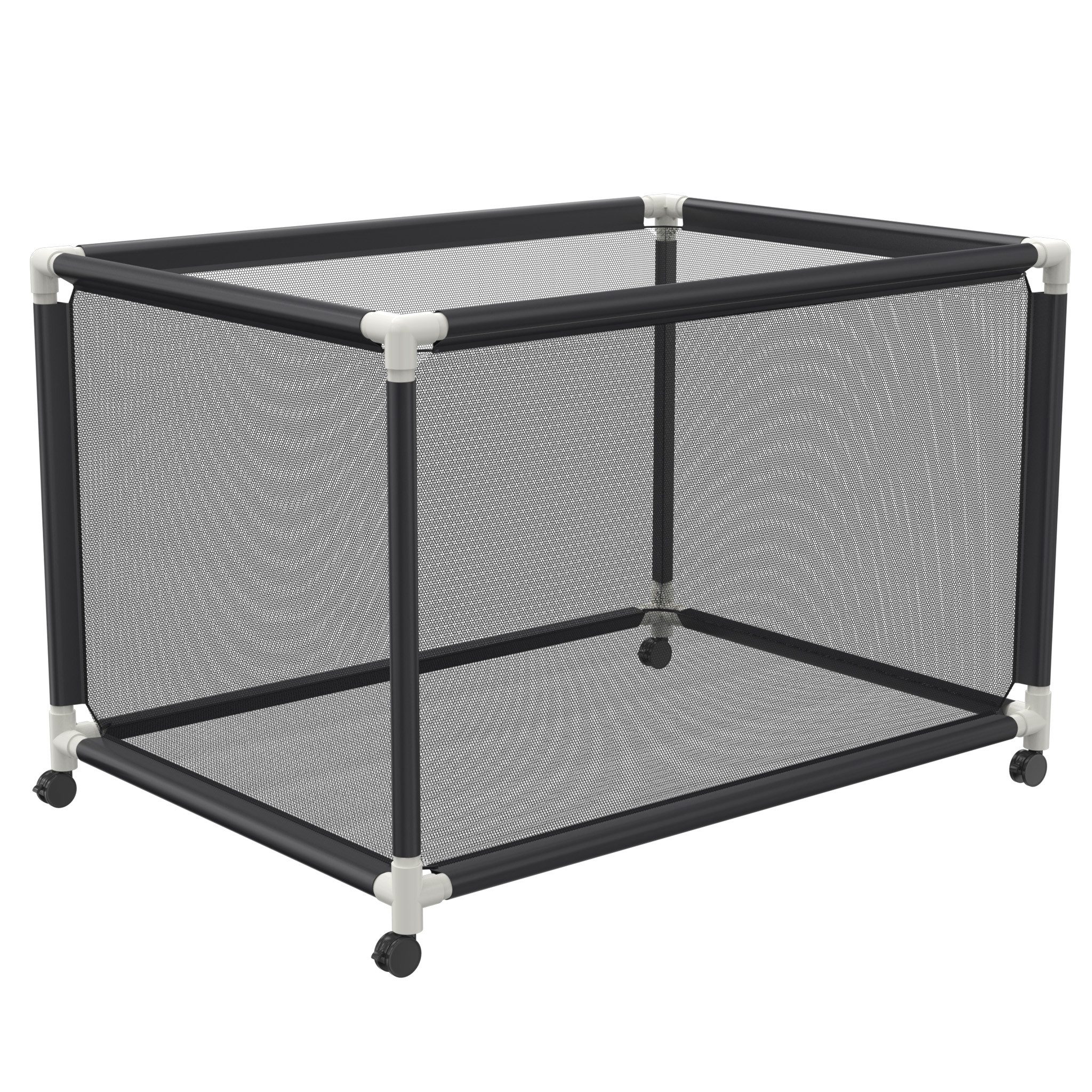 FIVMEN Aufbewahrungsbox Pool Aufbewahrungsbehälter Rollingpool Aufbewahrungswagen Organizer (122x78x88cm / 160x79x88cm / 230x79x88cm), mit Roll, Nylon Netzkorb Halter für Spielzeug, Schwimmer, Handtücher