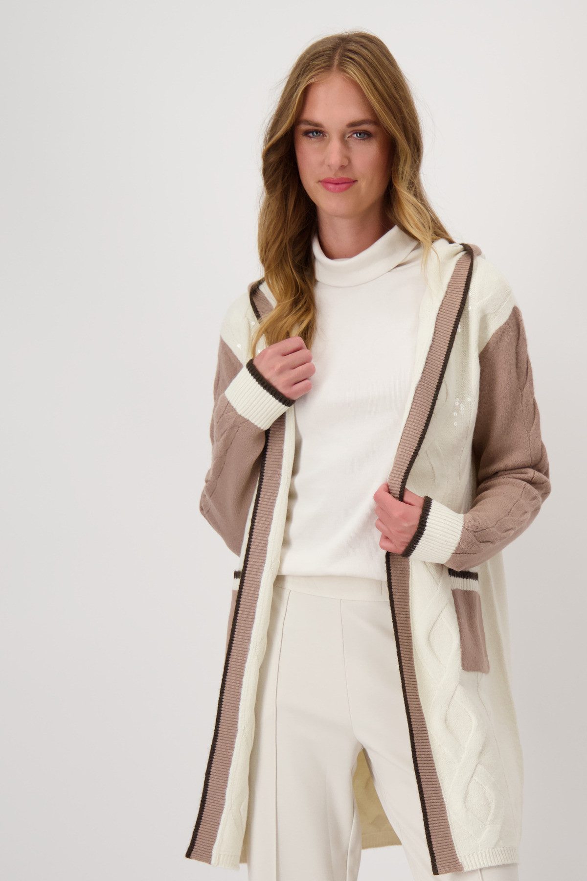 Monari Strickpullover Strickjacke
