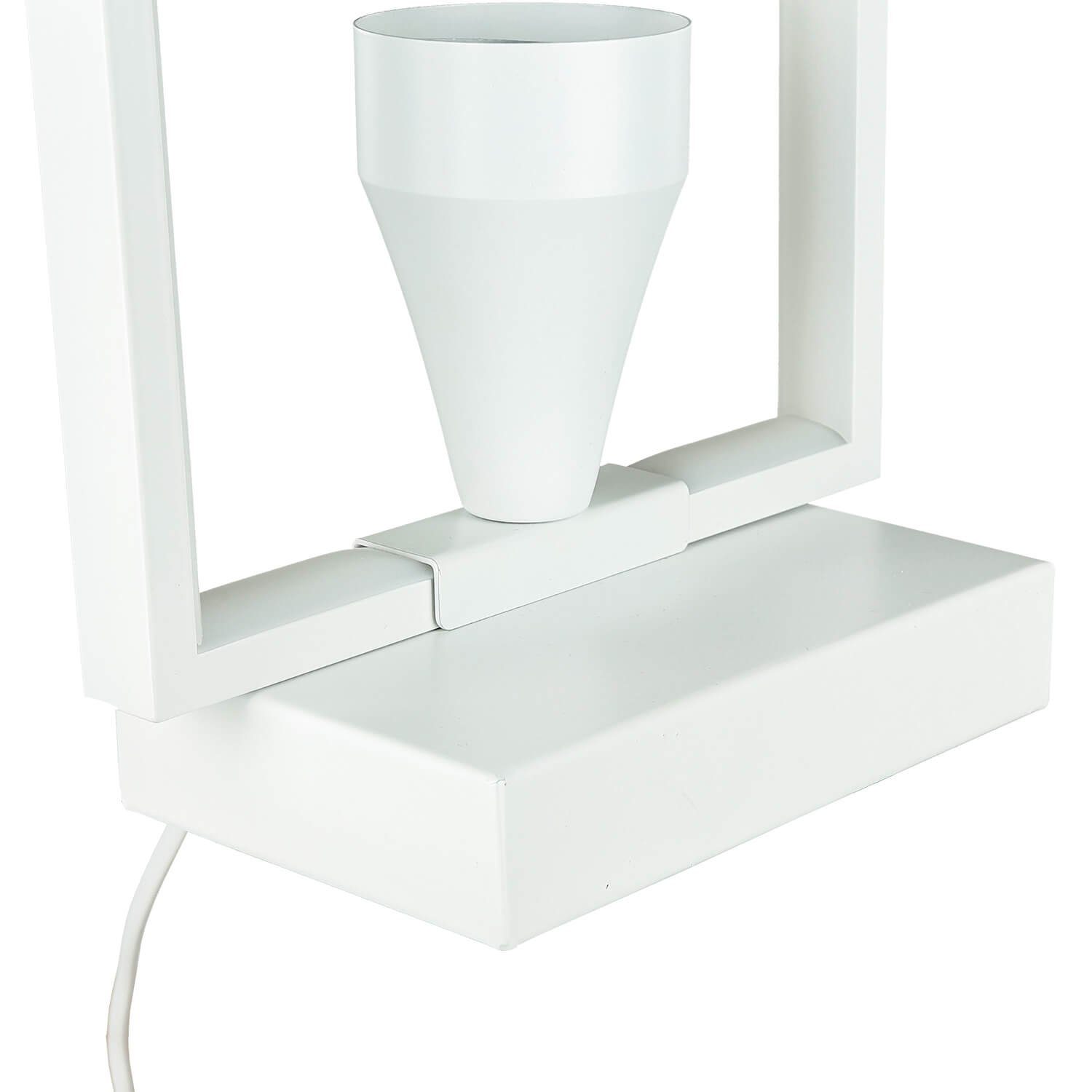 mit integriert, Tischlampe Lila Weiß Tischleuchte OLI, Design Lavalampe Licht-Erlebnisse Glitter LED fest Rahmen LED