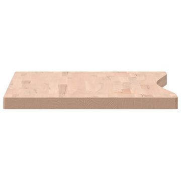 vidaXL Schreibtisch Schreibtischplatte 100x55-60x4 cm Massivholz Buche Arbeitsplatte Bürot