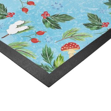 Fußmatte 50 x 75 cm null null - Eisblau - Geschenk, Schmutzfangmatte, Weihnach, Mr. & Mrs. Panda, Höhe: 0.3 mm, Liebevoller Empfang