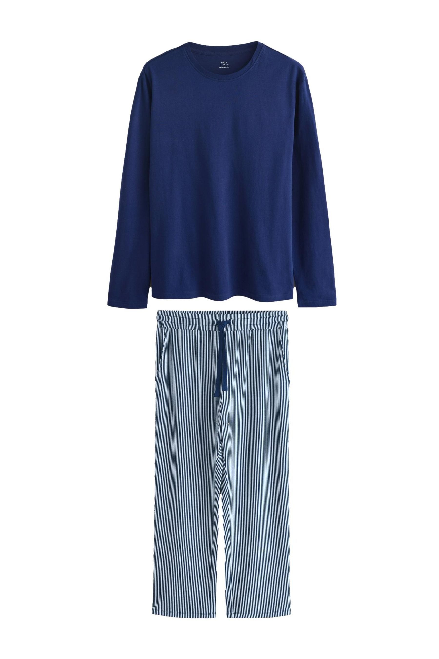 Pyjama Kurzärmeliger Jersey-Schlafanzug mit Streifen