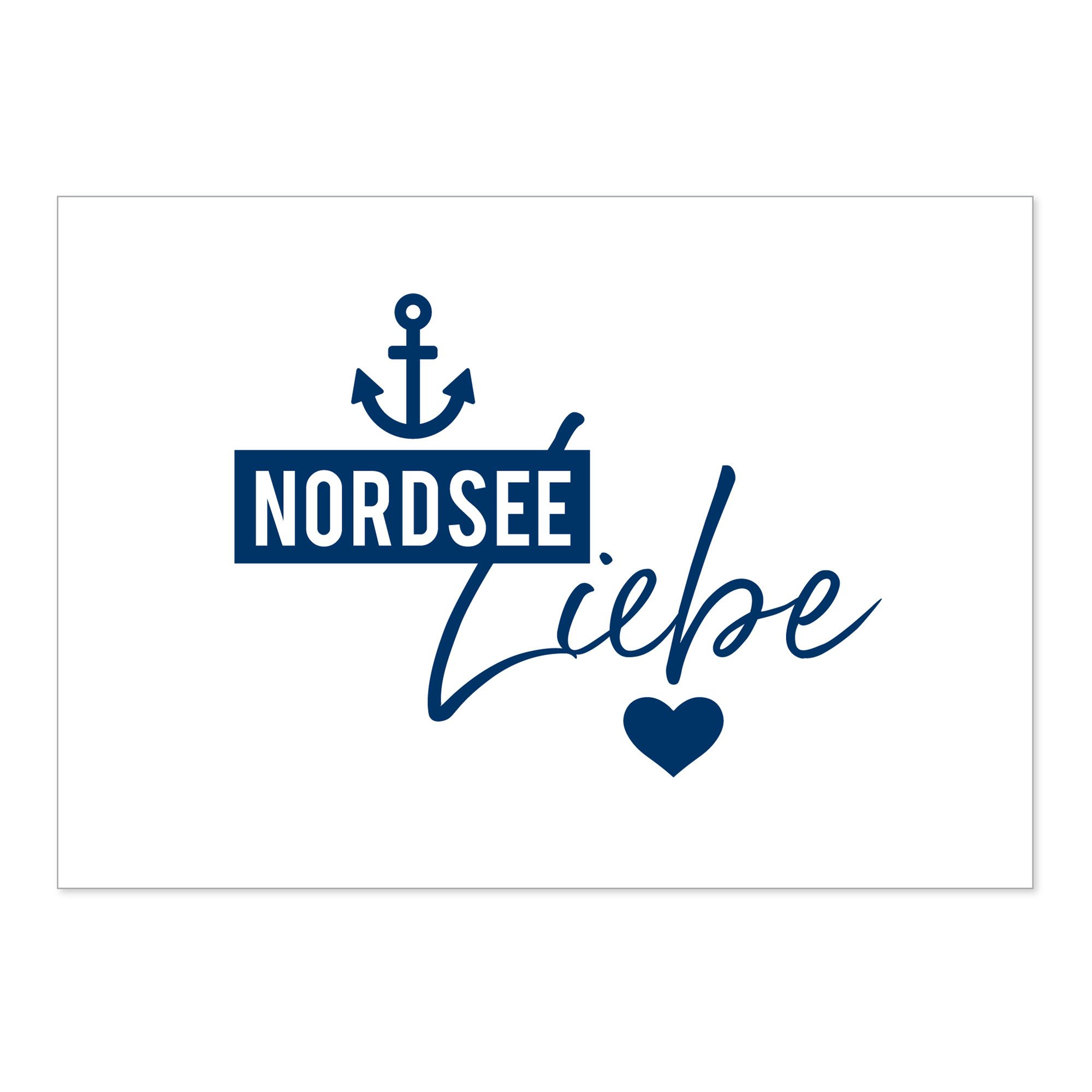 Postkarte Maritime Postkarte "Nordseeliebe" aus Recyclingpapier