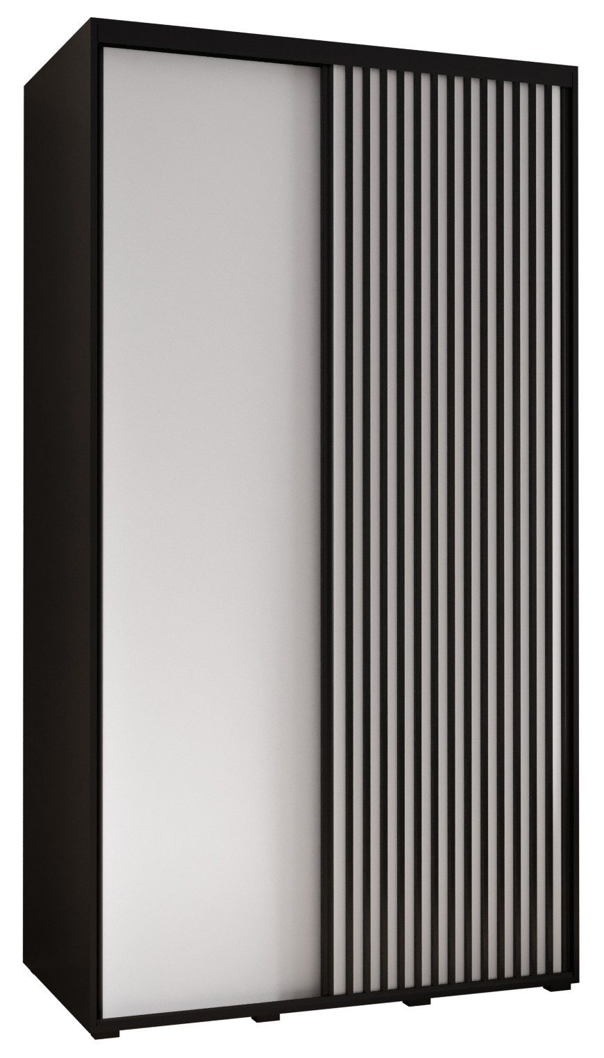 ABIKS MÖBEL Schwebetürenschrank SAPPORO 1 Schlafzimmerschrank mit Schiebetüren, Kleiderstange, Regalen