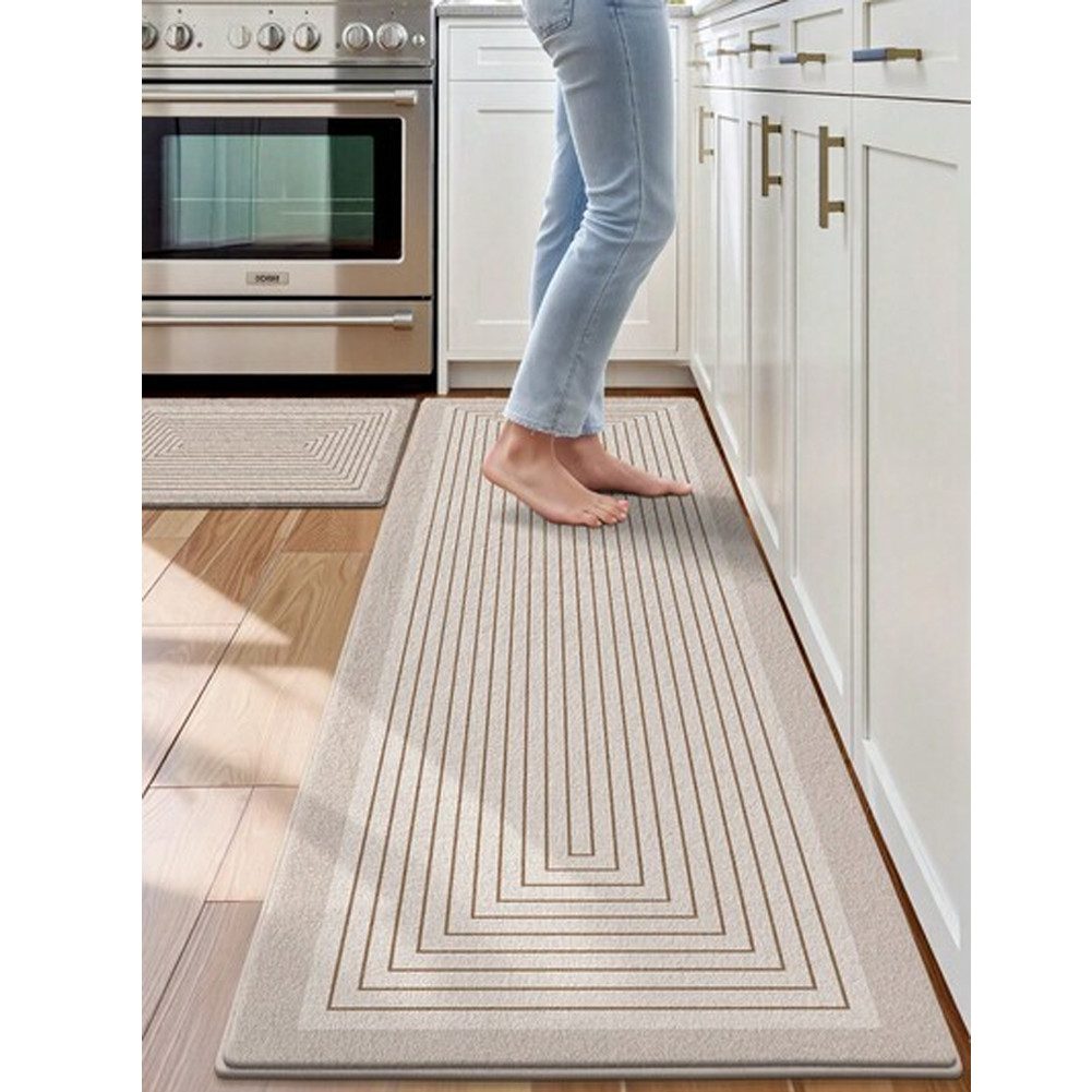 FANNOU Küchenläufer Teppich Läufer Küche, Rutschfest, Schmutzabweisend, Absorbierend, Küchenteppich für Küchen, Flur
