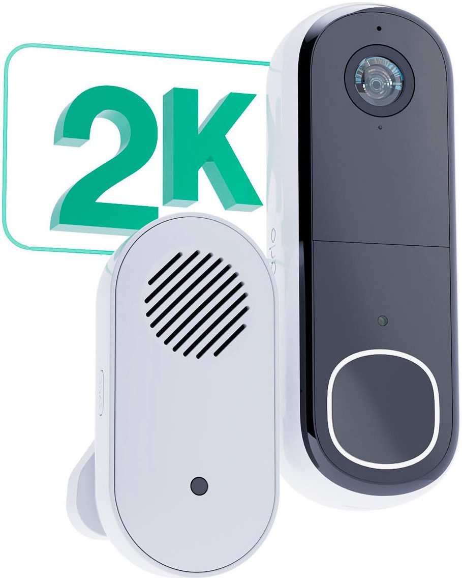 ARLO Smart Home Kamera ESSENTIAL 2 Video Doorbell 2K With Chime V2 (Innenbereich, Außenbereich)