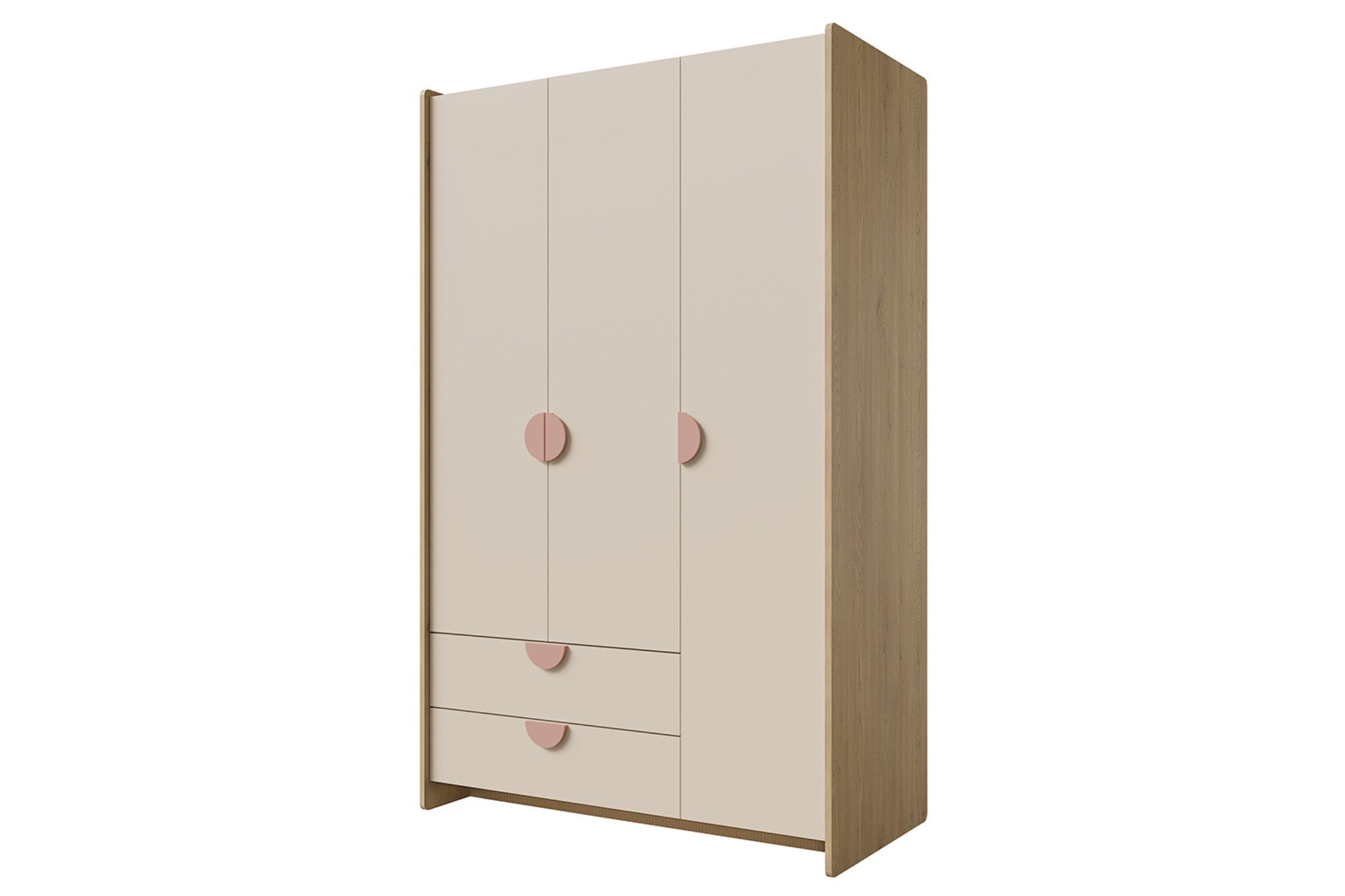 Deine Möbel 24 Kinderkleiderschrank LEXO 01 Kleiderschrank Kinderzimmerschrank 3-türig mit Schubladen (LEXO - Kollektion, 1-St., ideal für Kinderzimmer & Jugendzimmer) Drehtürenschrank B/H/T 123x198x60 cm