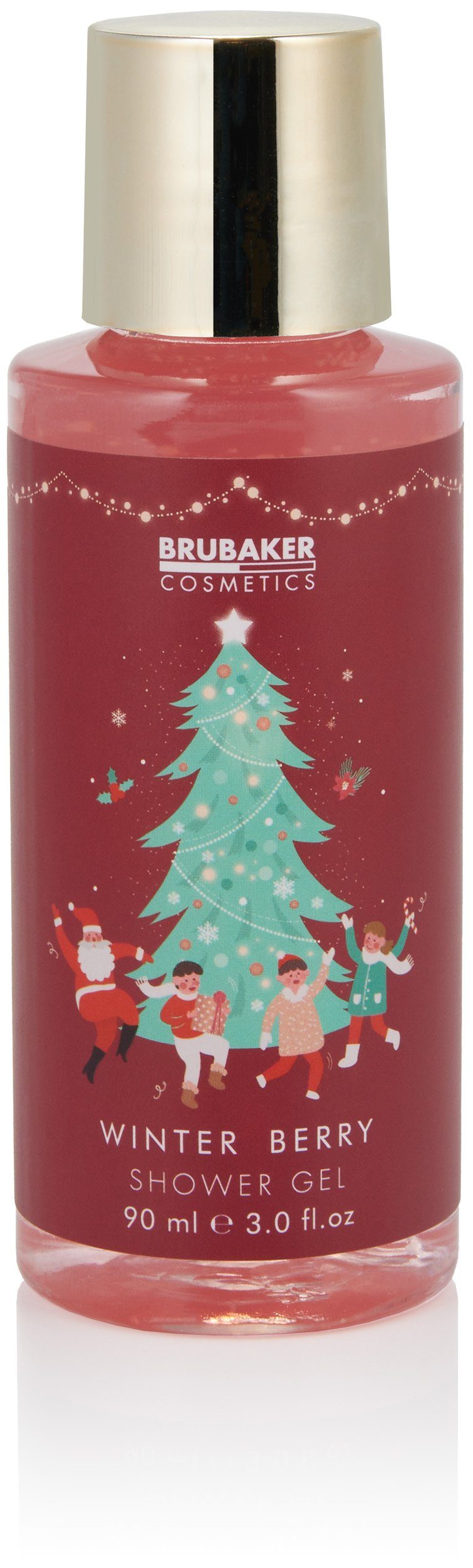 BRUBAKER Pflege-Geschenkset Dusch- und Badeset mit Winter Beeren Duft, Beauty Pflegeset Rot, 3-tlg., Frauen Geschenkset Weihnachten, Wellness Set für Damen