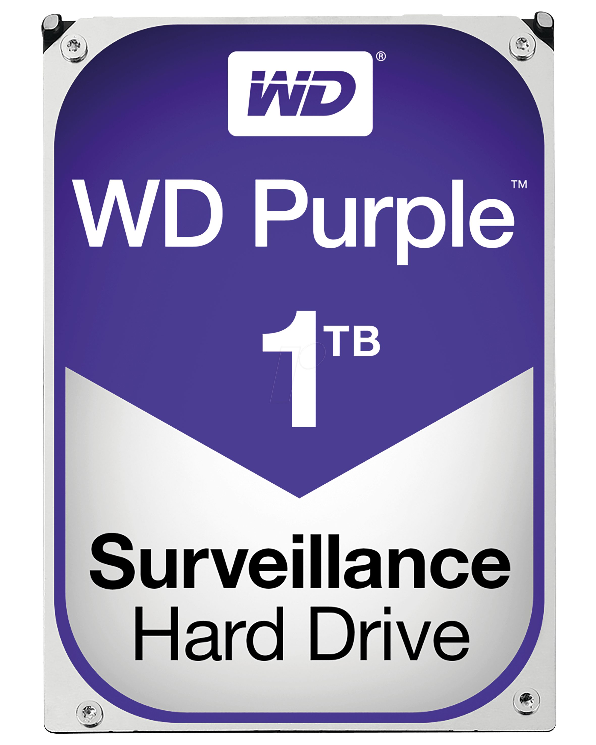 Western Digital Purple 1TB HDD WD10PURZ 3,5 Zoll SATA3 64MB interne HDD-Festplatte