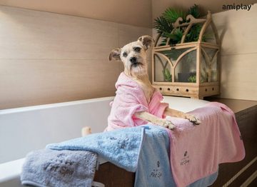 amiplay Badetuch SPA Wohlfühlzauber: Luxuriöses Hunde-Badetuch für sanfte Fellpfleg, Frottee-Baumwollstoff, Frottee-Baumwollstoff