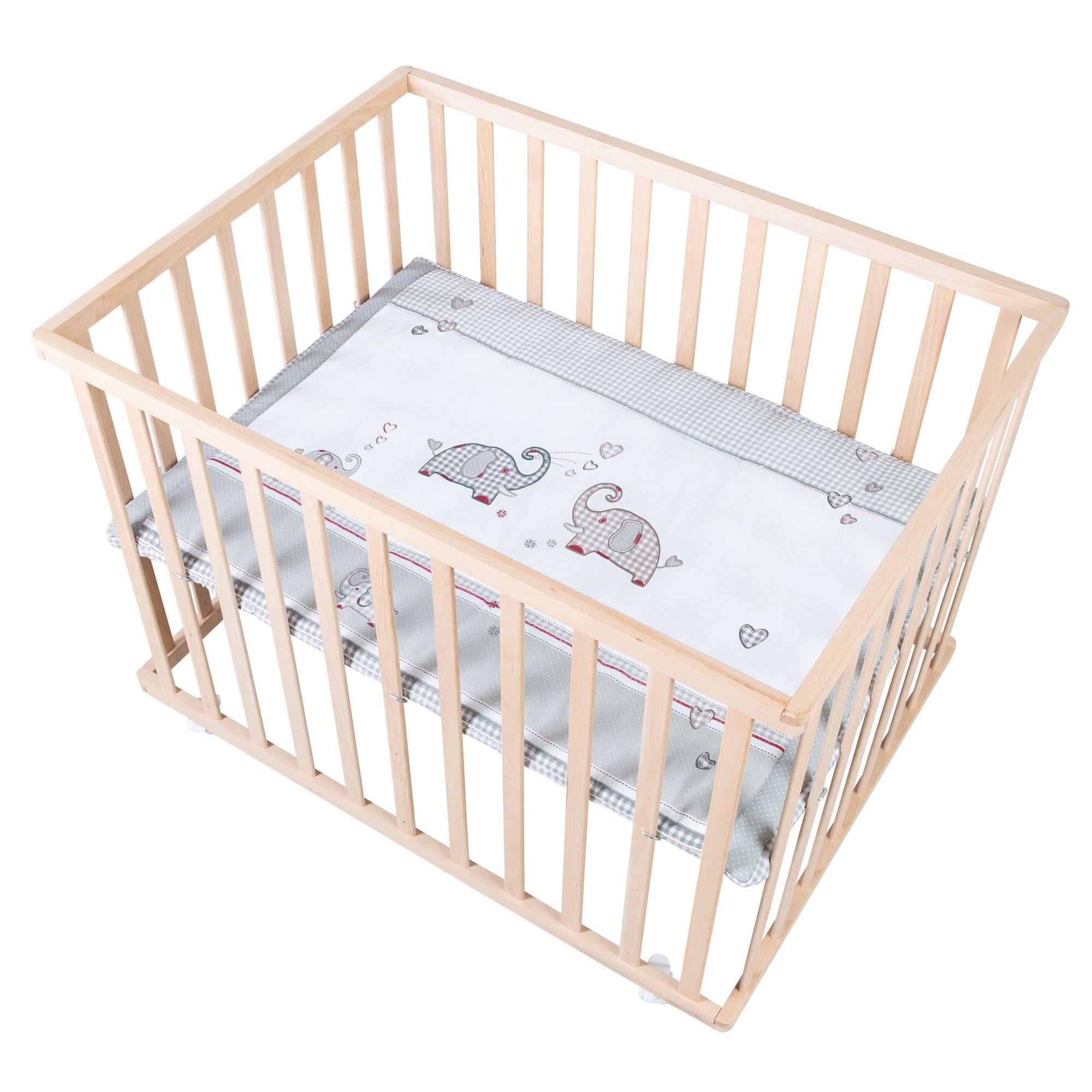 roba® Laufgitter Jumbo twins grau, 4-eckig, günstig online kaufen