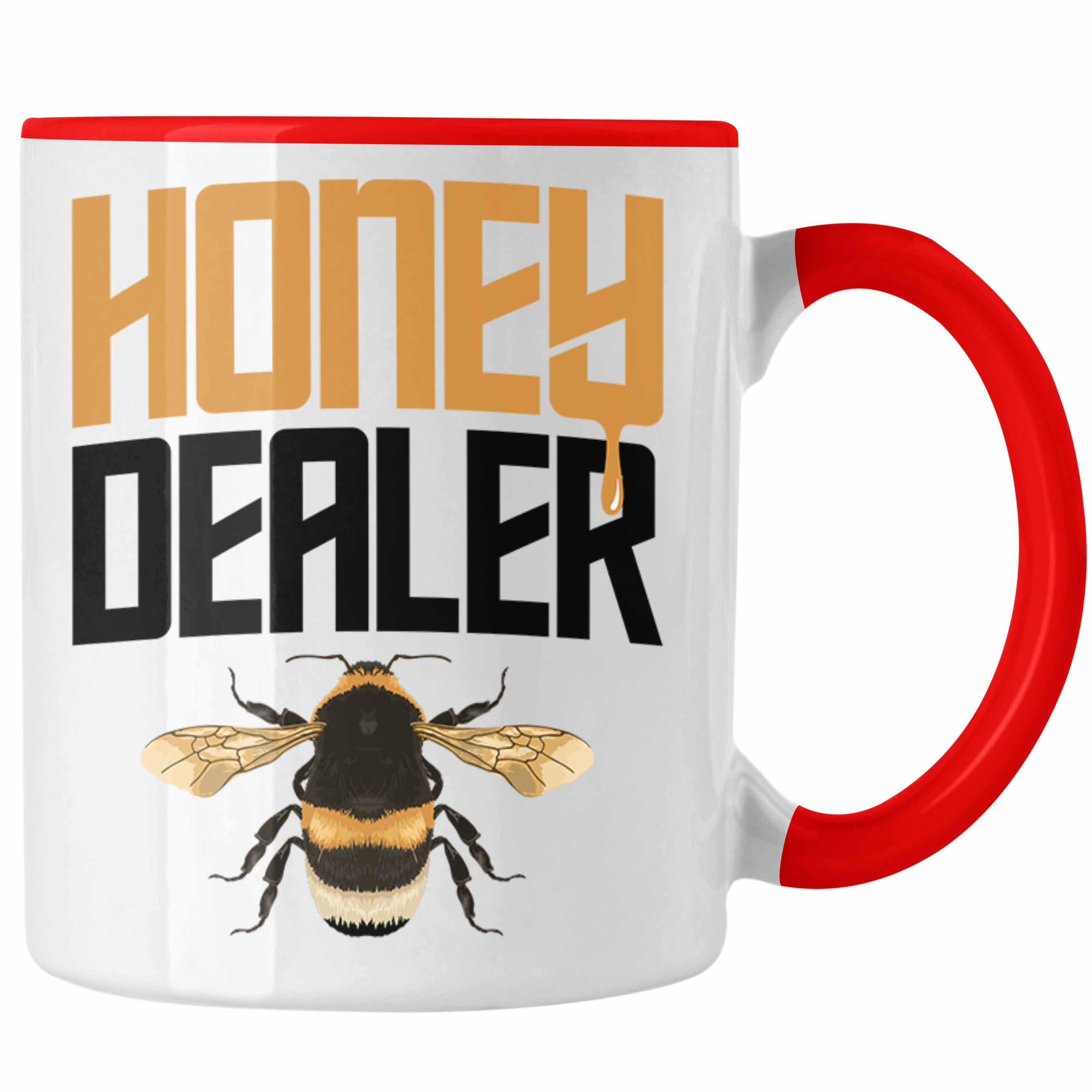 Trendation Tasse Trendation - Imker Geschenk Tasse Bienenzucht Kaffeetasse Geschenkideen Bienenzüchter Honig Dealer Bienen Zuebhör Rot