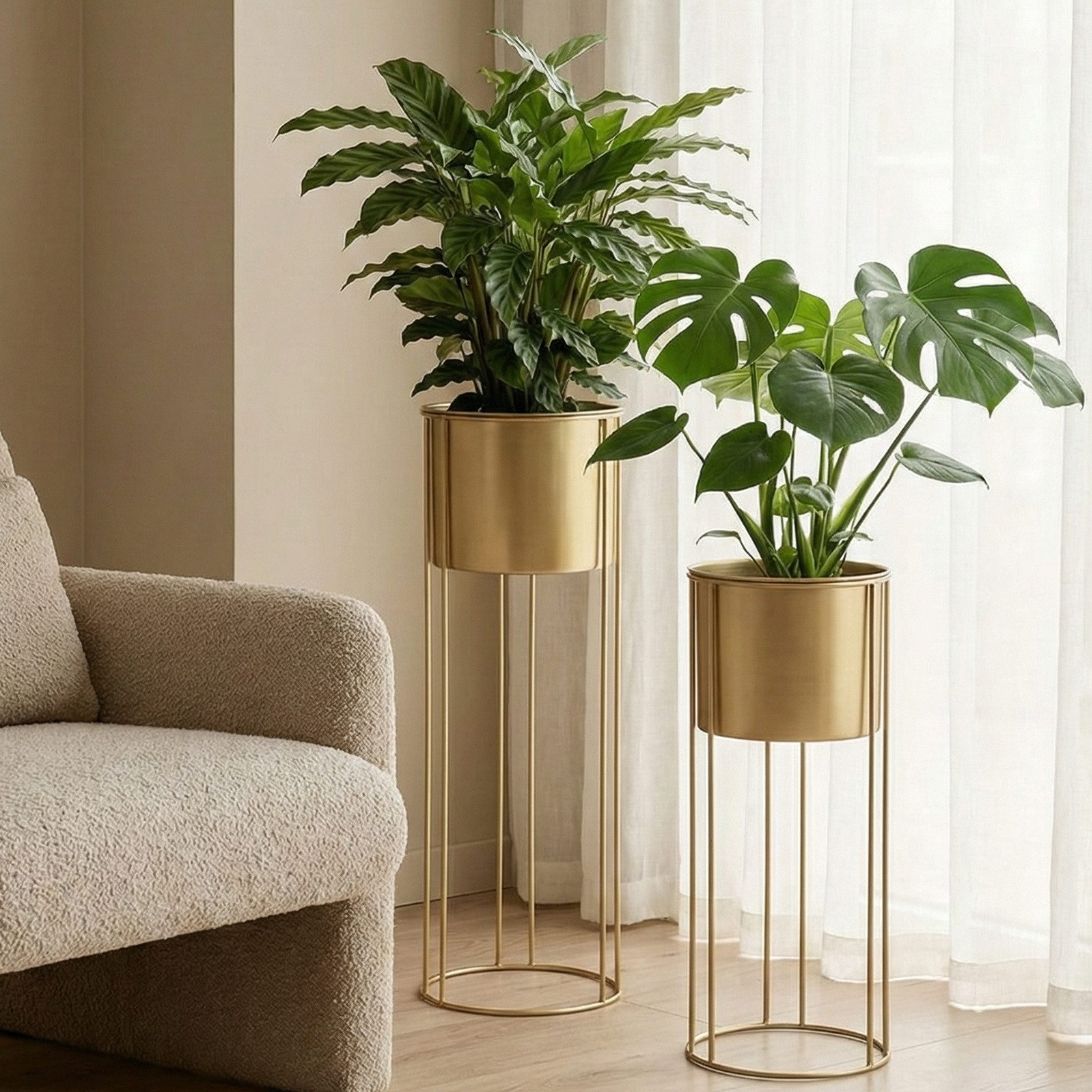 EDAXO Blumenständer Goldene Blumenständer Glamour OSMOS, 2er-Set (2er-Set, Set aus 2 Stück)