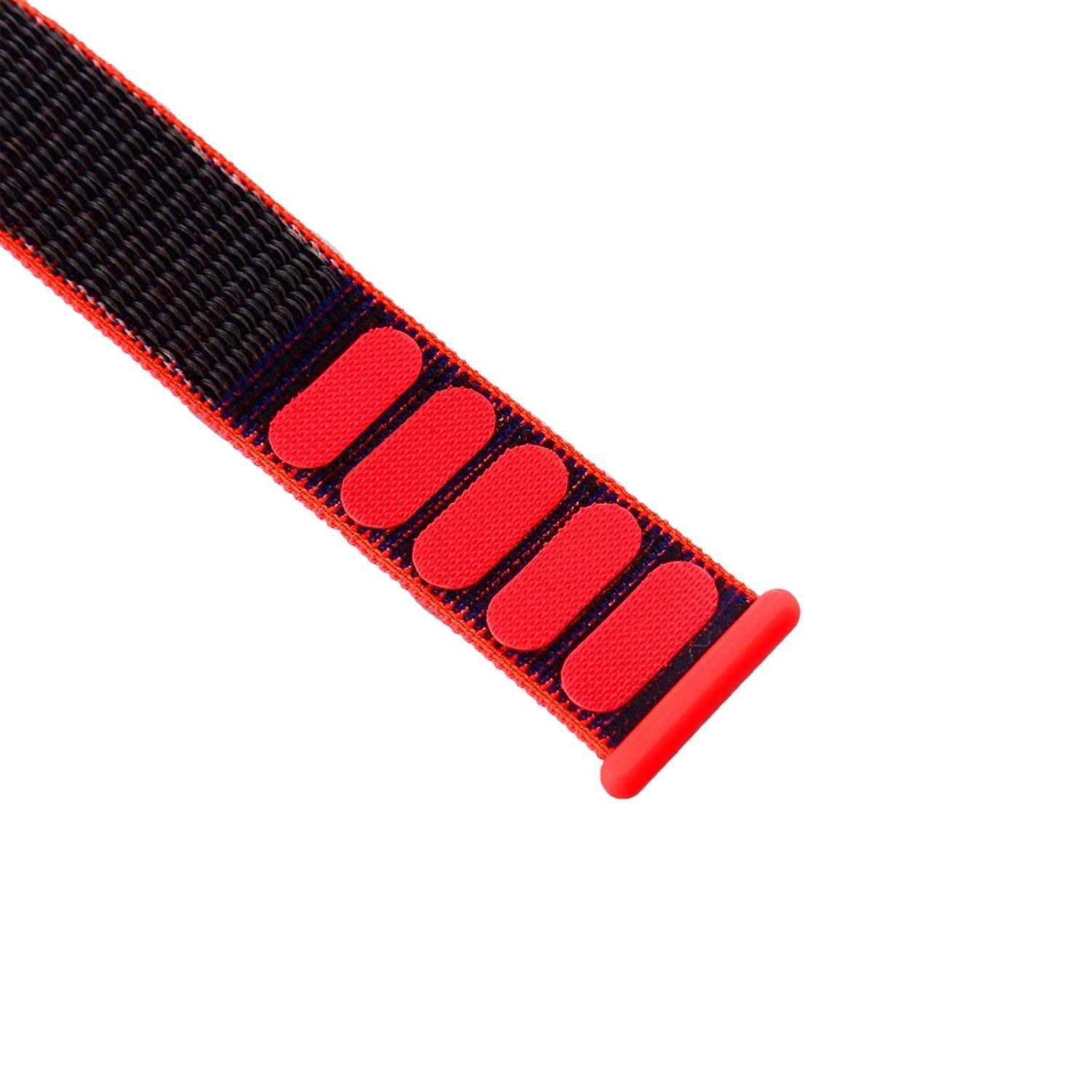 mm, Arm 44 Smartwatch-Armband König mm Rot Sport Nylon Loop Armband / Band Schwarz 45 Design mm / 42