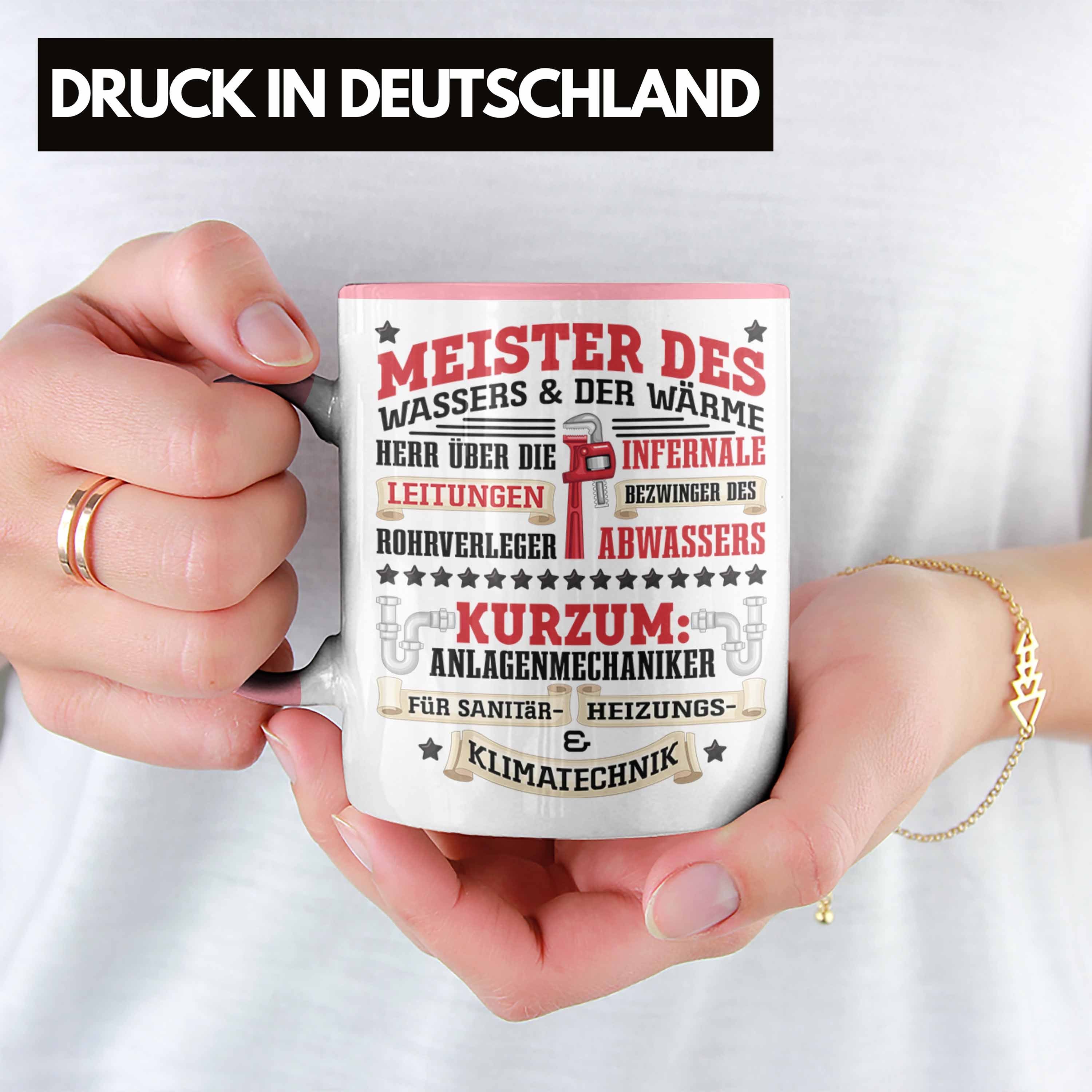 Tasse Heizungsbauer Geschenk K Spruch Tasse Männer Anlagemechaniker Klempner Rosa Trendation