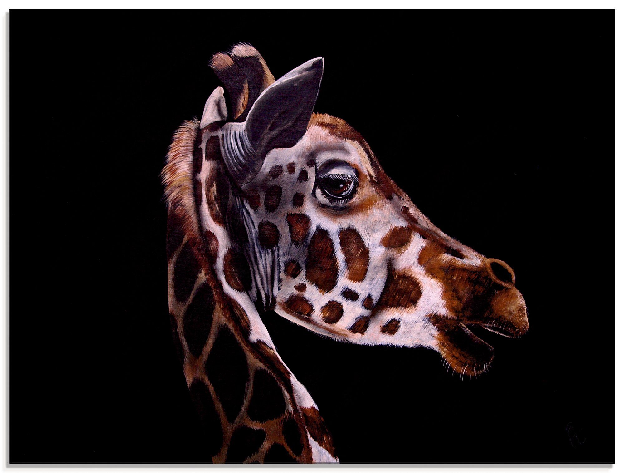 Artland Glasbild »Giraffen Portrait«, Wildtiere (1 Stück)-Otto