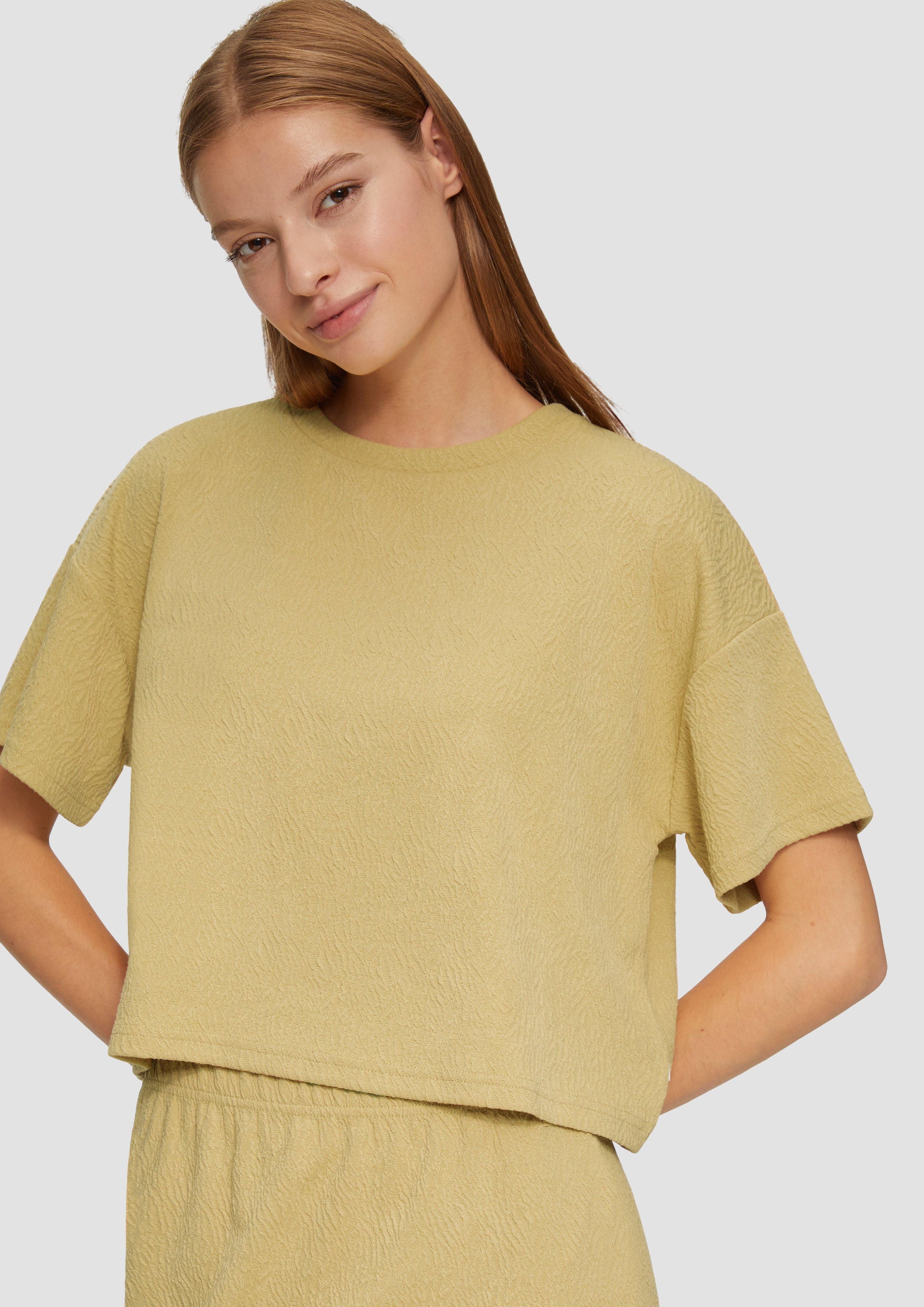 QS Kurzarmshirt Verkürztes Oversized T-Shirt mit günstig online kaufen