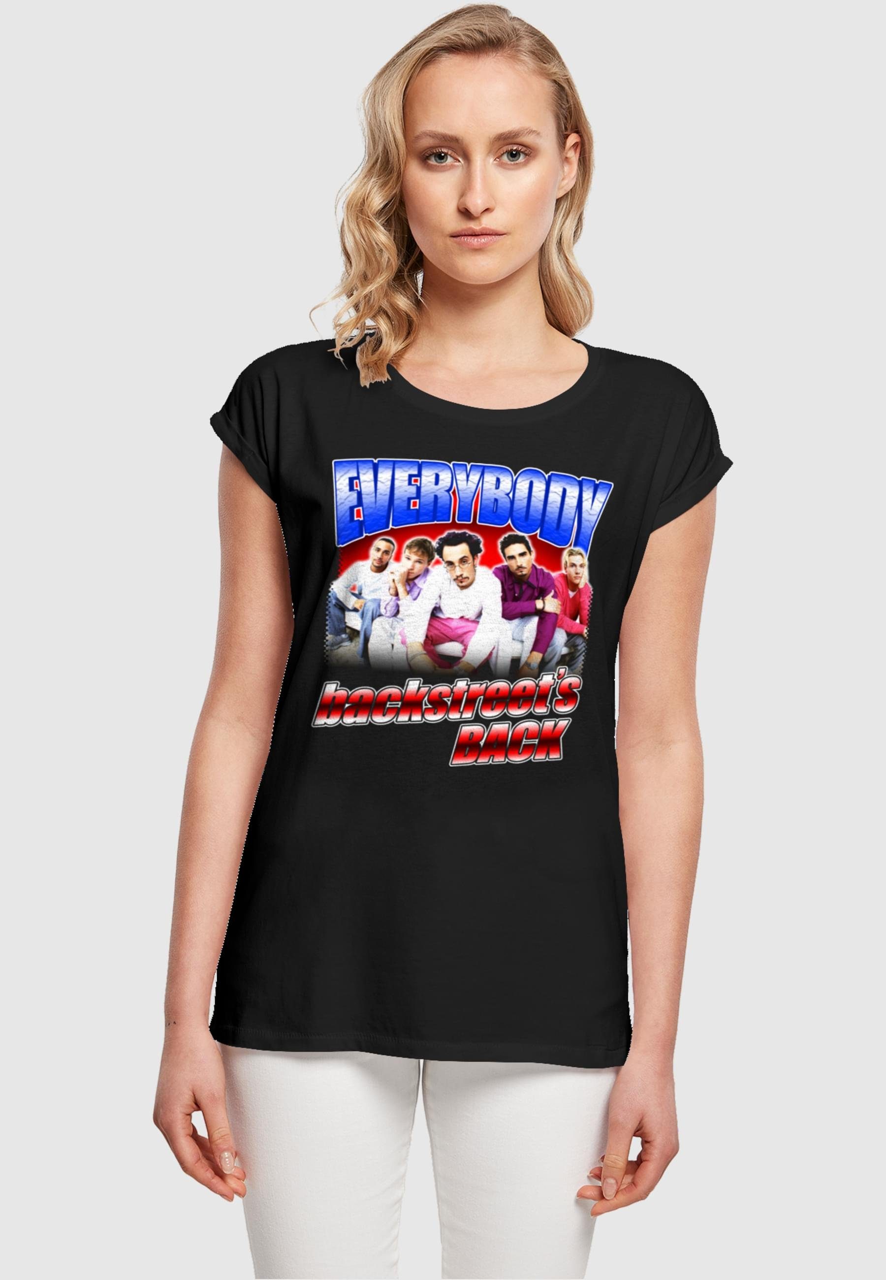 Merchcode T-Shirt Damen Ladies - black Everybody Extended Boys Shoulder Tee (1-tlg) Backstreet