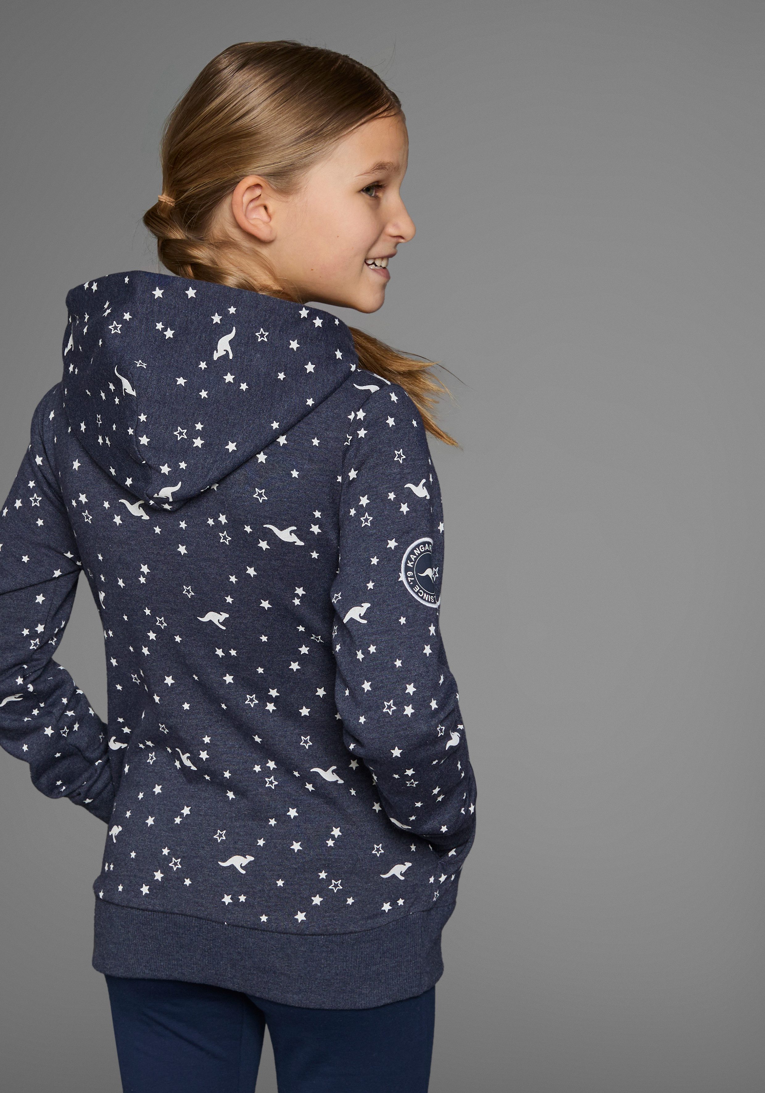 KangaROOS Kapuzensweatshirt Langarm, bedruckt, mit Kapuze, günstig online kaufen