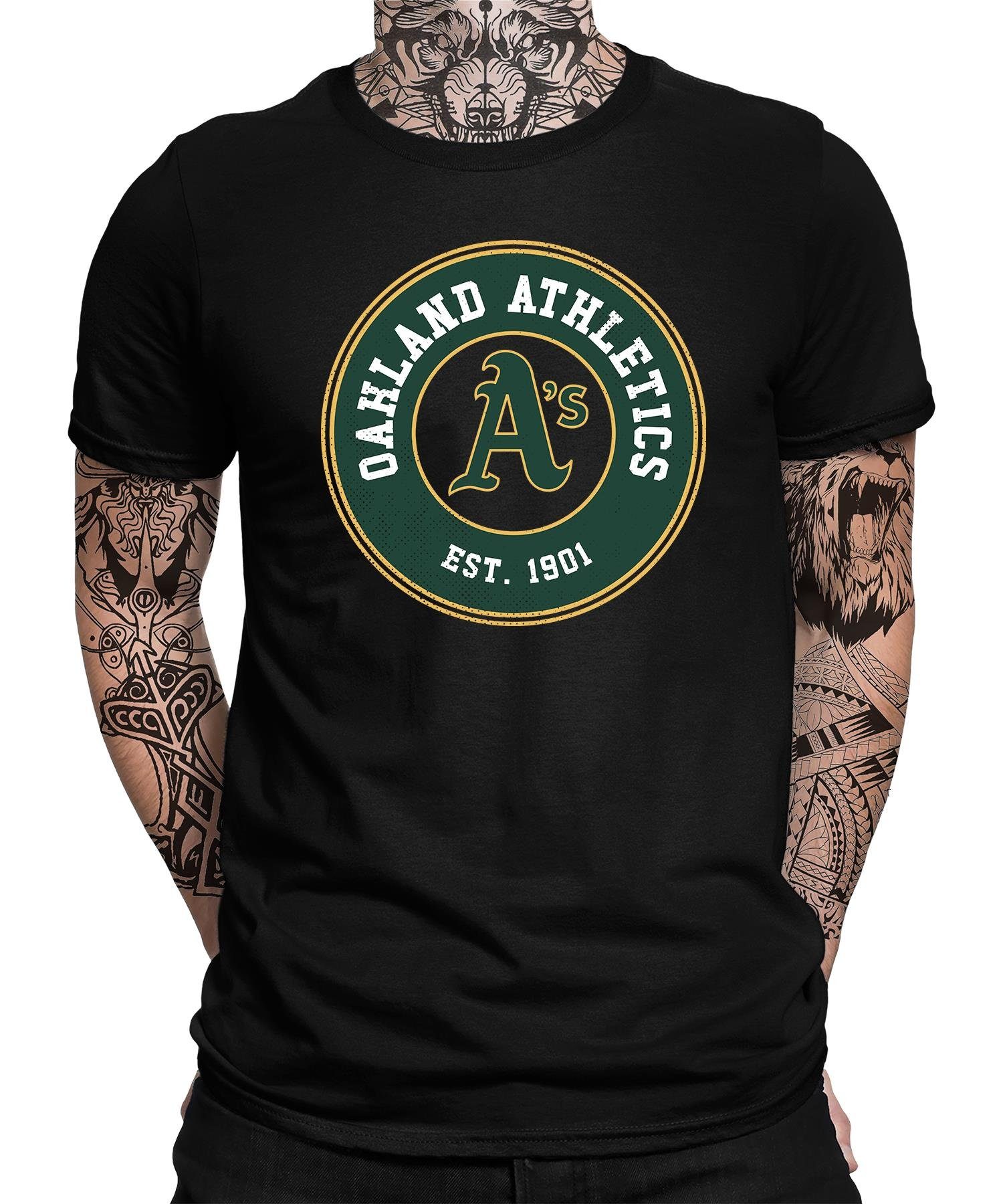 T-Shirt Athletics (1-tlg) Quattro Herren Formatee Kurzarmshirt Oakland