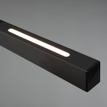 etc-shop LED Pendelleuchte, LED-Leuchtmittel fest verbaut, Warmweiß, LED Hänge Lampe Wohn Ess Zimmer Pendel Decken Leuchte schwarz