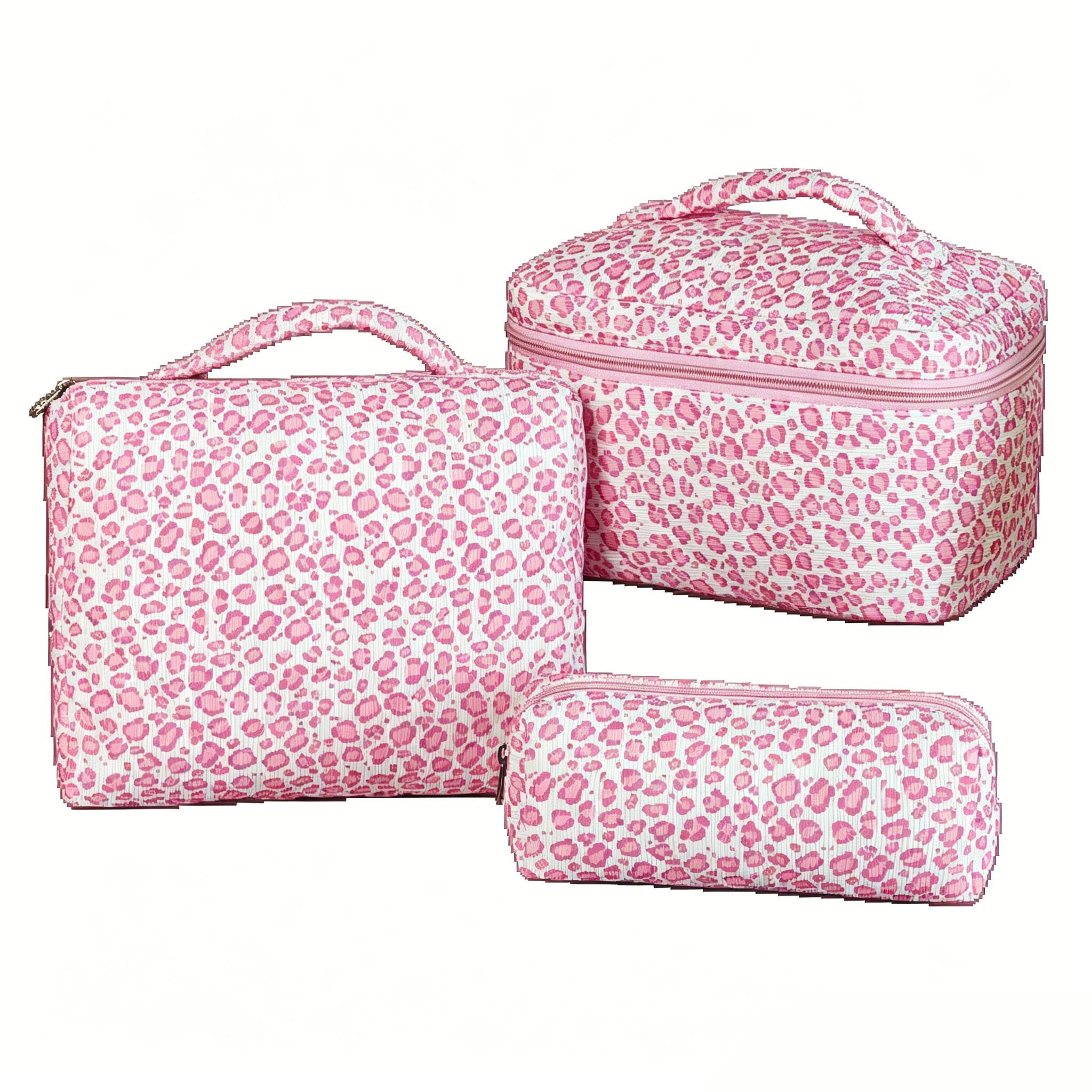Kosmetiktasche 3-teiliges Kosmetiktaschen-Set für Damen, Cord-Kulturbeutel