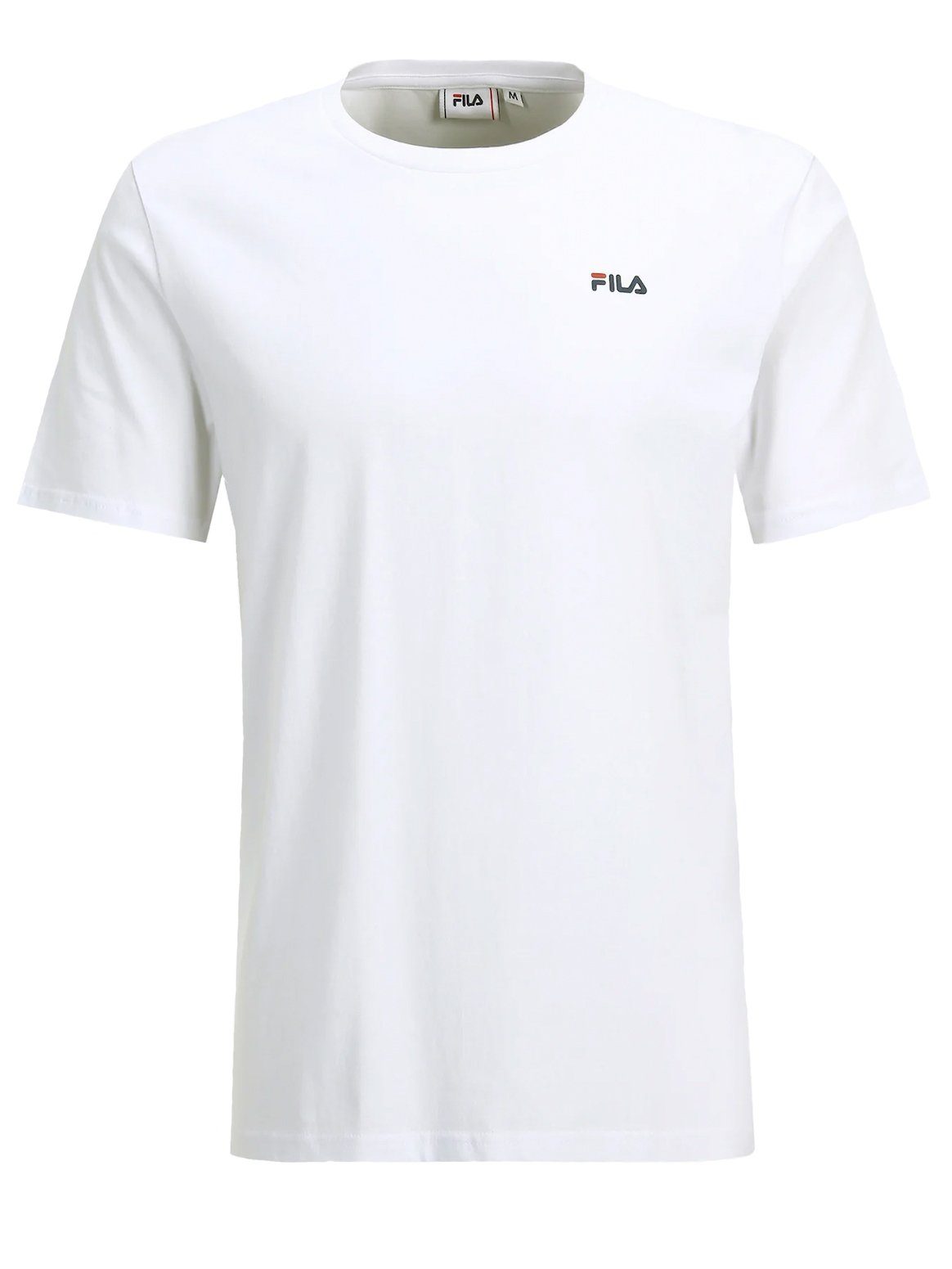 (2-tlg., Grau Fit - BROD Logo Weiß, Fila 2er-Pack) Regular Rundhalsshirt