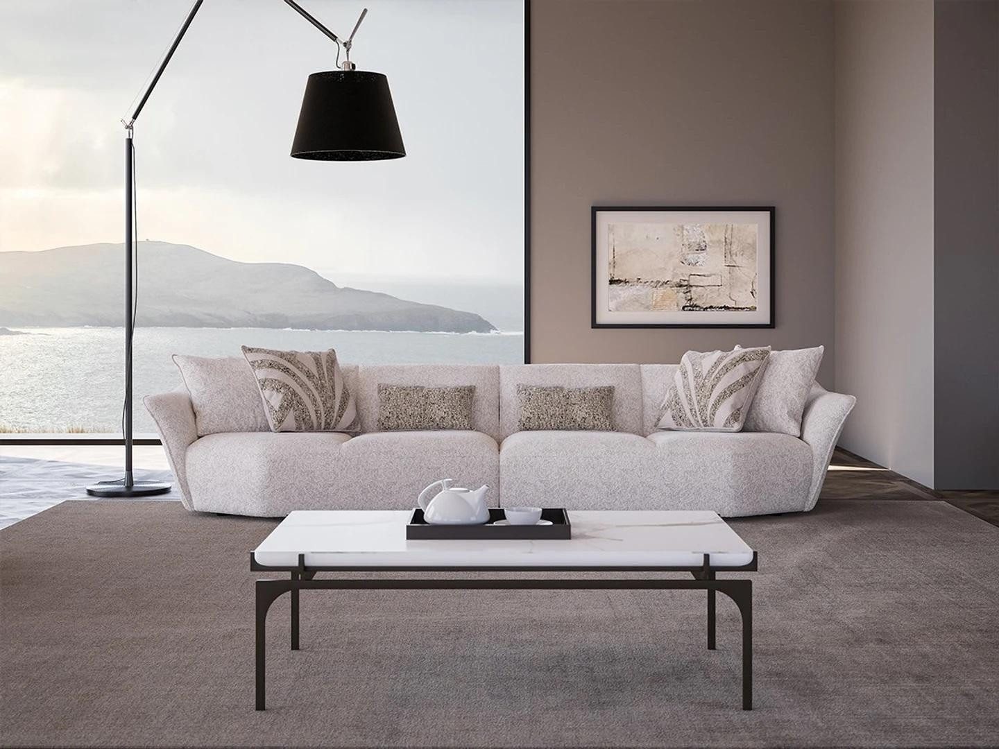 Xlmoebel Sofa Modernes Sofa in hochwertigem Textil für stilvolles Wohnen, Hergestellt in Europa