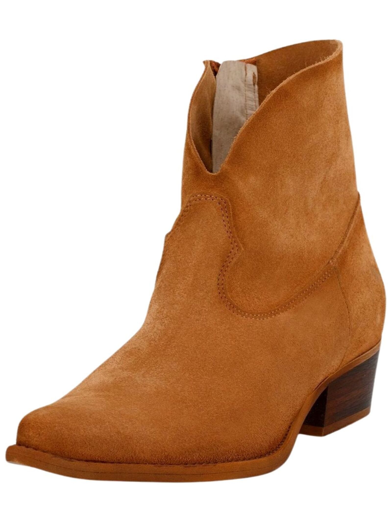 Felmini Stiefelette Veloursleder . Cowboy Stiefelette günstig online kaufen