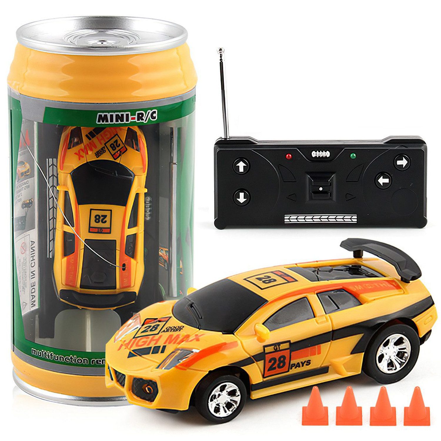 RC-Auto Gelbe Leicht zu ziehen Dose Fernsteuerung Auto