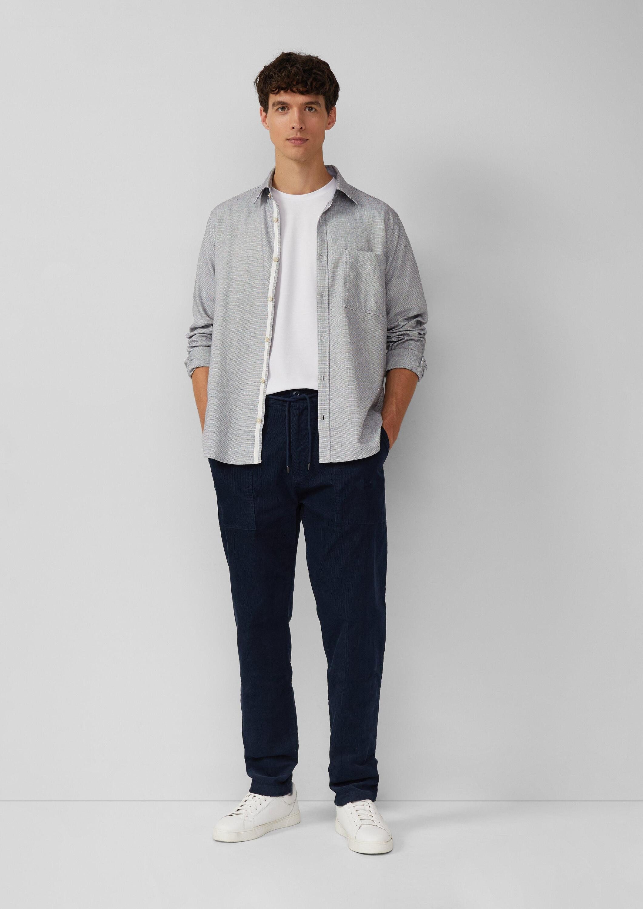 s.Oliver Chinos Hose DETROIT Detroit: Relaxed-Fit-Hose aus Cord mit Tunnelzug