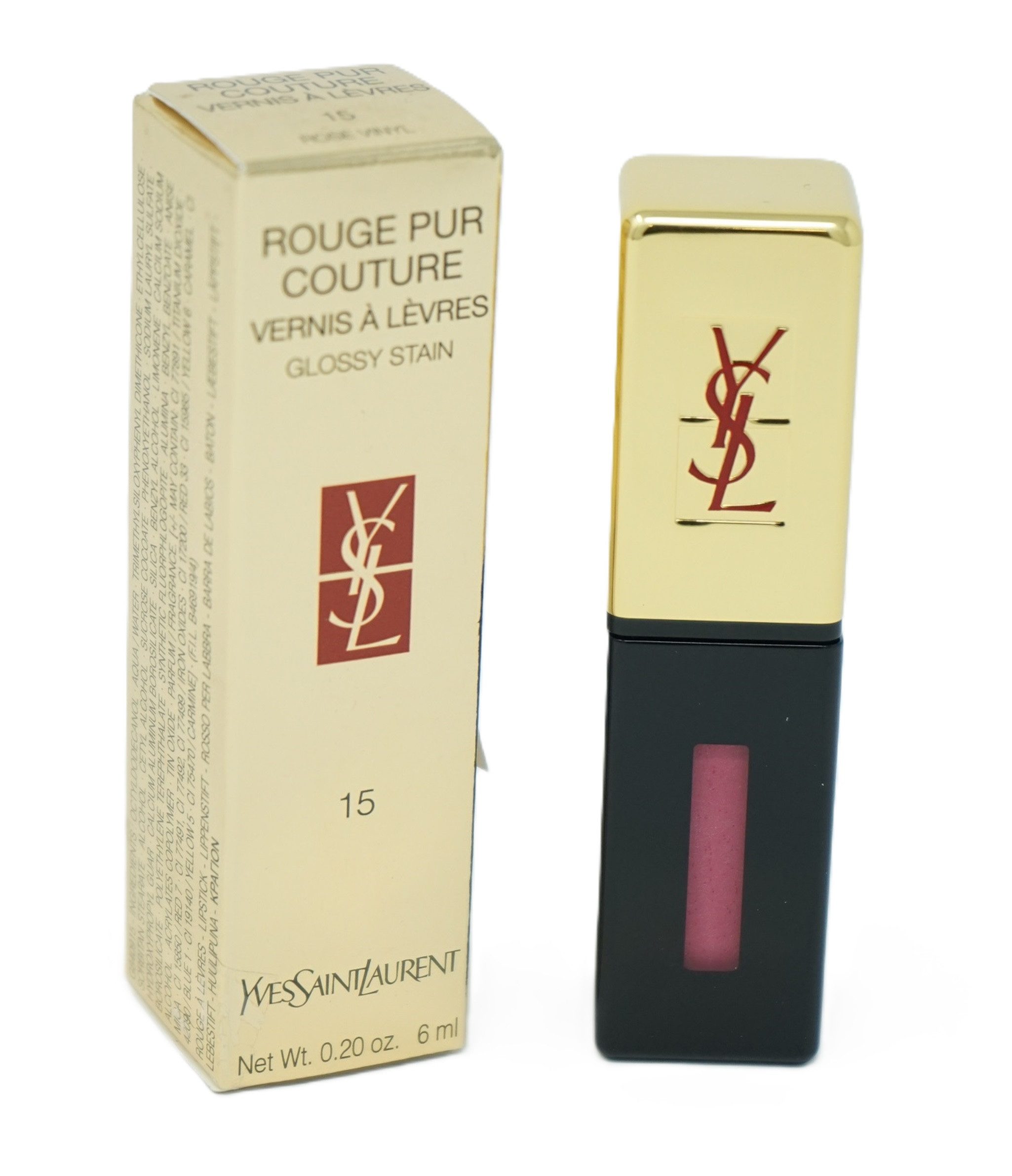 YVES SAINT LAURENT Lippenstift Yves Saint Laurent Vernis Lippenstift 15 Rose Vinyl
