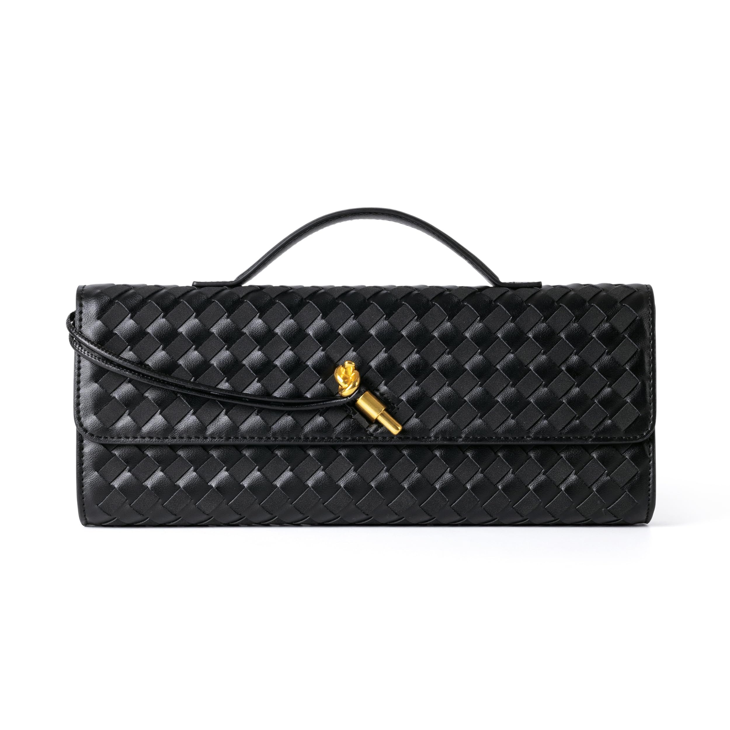 nsihing Abendtasche Geflochtene Damen-Clutch–Abendtasche– Geflochtenes Leder und Wildleder, Handtasche,Umhängetasche,Geldbörse aus Wildleder,elegante Abendtasche.