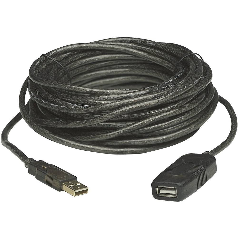 MANHATTAN Hi-Speed USB 2 Repeater Kabel 10 m 150248 USB-Kabel, (10.00 cm)